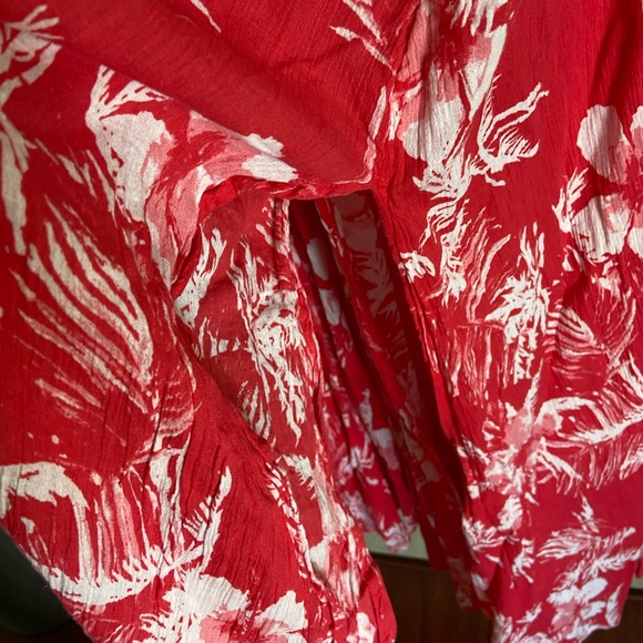 Free People Lille Printed Maxi Halter Dress Raspberry Red Endless Summer Beach L - Picture 15 of 15